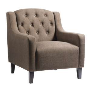 Pemberley Fabric Upholstered Arm Chair In Beige