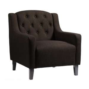 Pemberley Fabric Upholstered Arm Chair In Brown