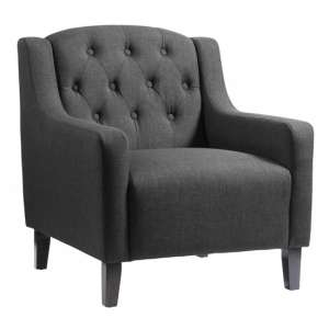 Pemberley Fabric Upholstered Arm Chair In Grey