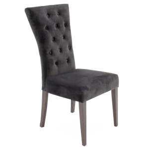 Pembroke Velvet Upholstered Dining Chair In Charcoal