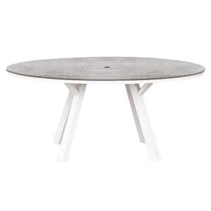 Pengta Outdoor Round 180cm Ceramic Top Dining Table In Stone