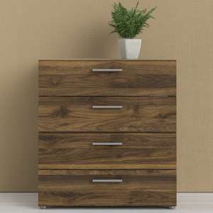 Perkin Wooden Chest Of 4 Drawers In Walnut