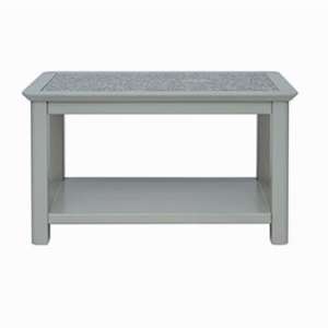 Pluckley Grey Stone Inset Open Coffee Table In Grey