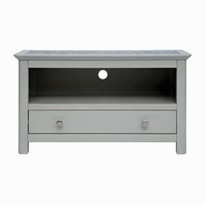 Pluckley Grey Stone Inset TV Unit With 1 Drawer
