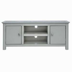 Pluckley Grey Stone Inset TV Unit With 2 Doors And 1 Shelve