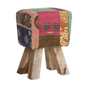 Phaet Multi Colour Fabric Stool