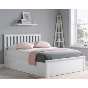 Phoenix Ottoman Wooden Small Double Bed In White