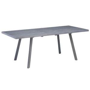 Picasso Extending Wooden Dining Table In Dark Grey