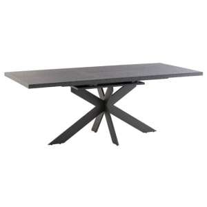 Pekato Extending Dining Table In Dark Grey With Cross Legs