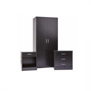 Dursley Wooden Bedroom Furniture Set In Black Finish