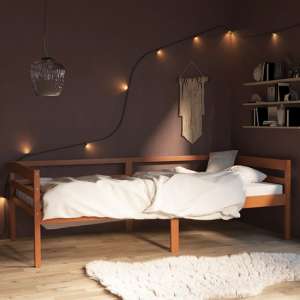 Piera Pine Wood Single Day Bed In Honey Brown