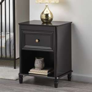Potters Wooden End Table In Black