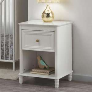 Potters Wooden End Table In Cream