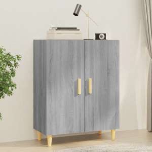 Pirro Wooden Sideboard With 2 Doors In Grey Sonoma Oak
