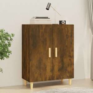 Pirro Wooden Sideboard With 2 Doors In Smoked Oak