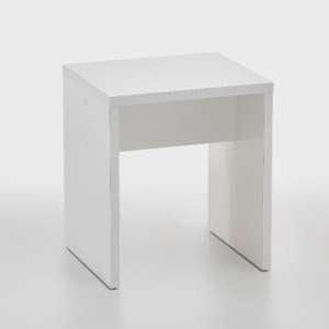 Pisces Dressing Table Stool In Glossy White