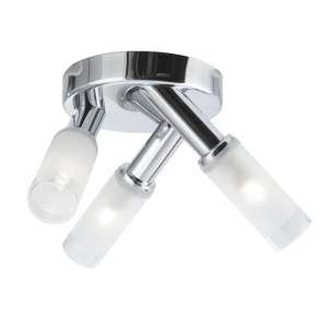 Pleades IP44 3 Lights Spotlight With Frosted Glass Shades
