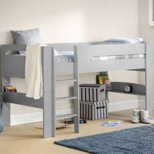 Paniz Wooden Midsleeper Bunk Bed In Dove Grey