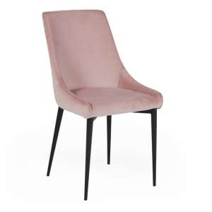 Plympton Velvet Dining Chair In Blush