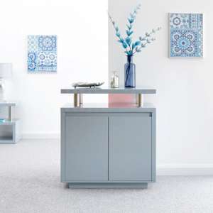 Powick High Gloss LED Sideboard In Grey
