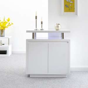 Powick High Gloss LED Sideboard In White