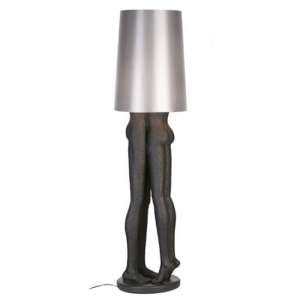 Polyp Kissing Couple Table Lamp In Silver And Black