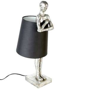 Polyp Man Table Lamp In Silver And Black