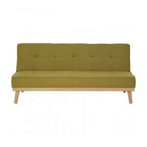 Porrima 3 Seater Fabric Sofa Bed In Green