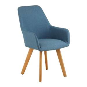 Porrima Fabric Upholstered Leisure Bedroom Chair In Blue