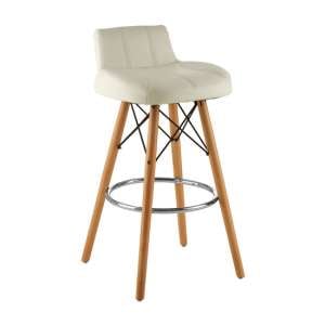 Porrima Faux Leather Effect Bar Stool In White