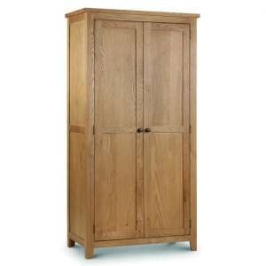 Mabli Two Doors Wooden Wardrobe In Waxed Oak Finish