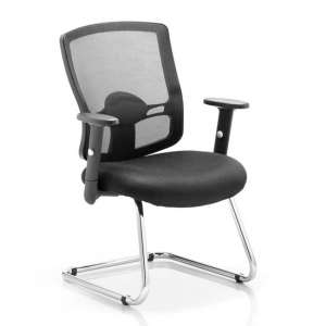 Portland Black Back Visitor Chair With Black Seat