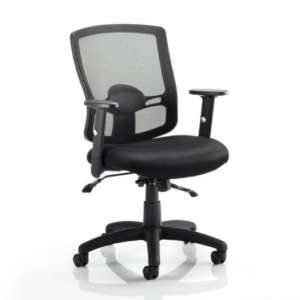 Portland II Black Back Office Chair With Black Seat