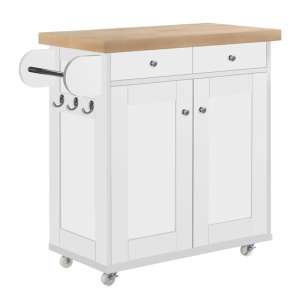 Portena Wooden Kitchen Storage Cabinet In White