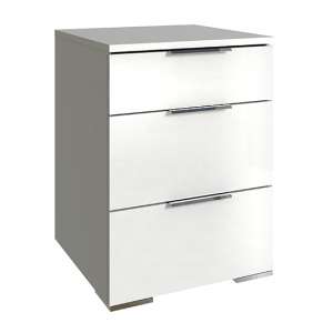 Posterior Chest Of Drawers In White High Gloss With 3 Drawers