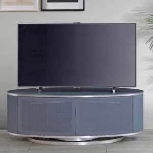 Powell High Gloss Push Release Doors TV Stand In Grey