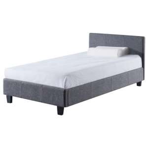 Prenon Fabric Single Bed In Grey