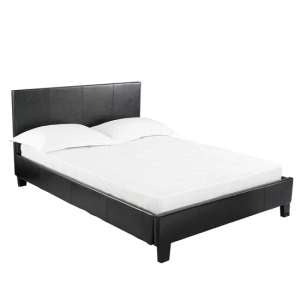Prenon Faux Leather King Size Bed In Black