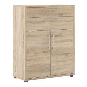 Prax 2 Doors 2 Drawers Office Storage Cabinet In Oak