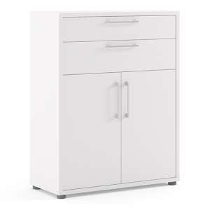 Prax 2 Doors 2 Drawers Office Storage Cabinet In White