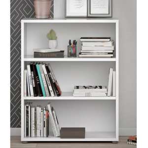 Prax Wooden 2 Shelves Home And Office Bookcase In White