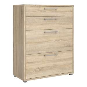 Prax 4 Drawers 2 Shelves Office Storage Cabinet In Oak