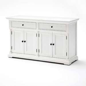 Proviko Wooden Classic Sideboard In Classic White
