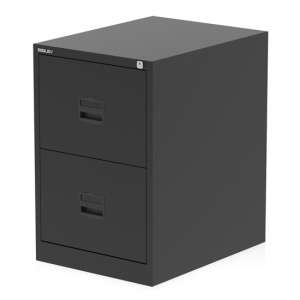 Qube Steel 2 Drawers Filing Cabinet In Black