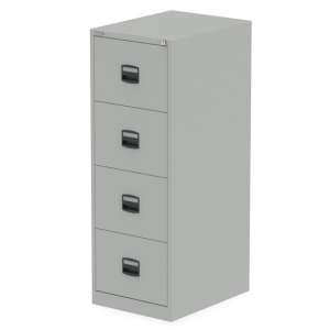 Qube Steel 4 Drawers Filing Cabinet In Goose Grey