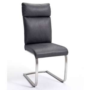 Rabea Fabric Dining Chair In Grey