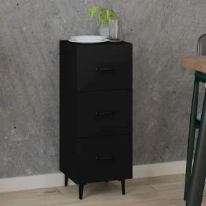 Radko Wooden Chest Of 3 Drawers In Black