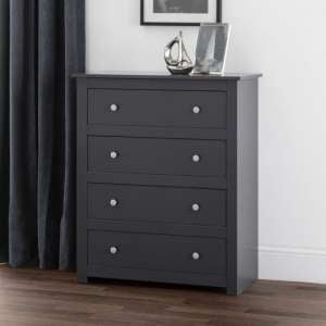 Raddix Chest Of Drawers In Anthracite With 4 Drawers