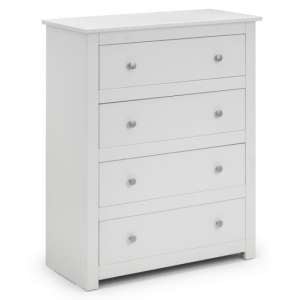 Raddix Chest Of Drawers In Surf White With 4 Drawers