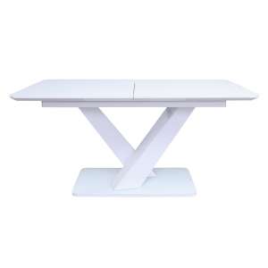 Rafael Extending Large High Gloss Dining Table In White